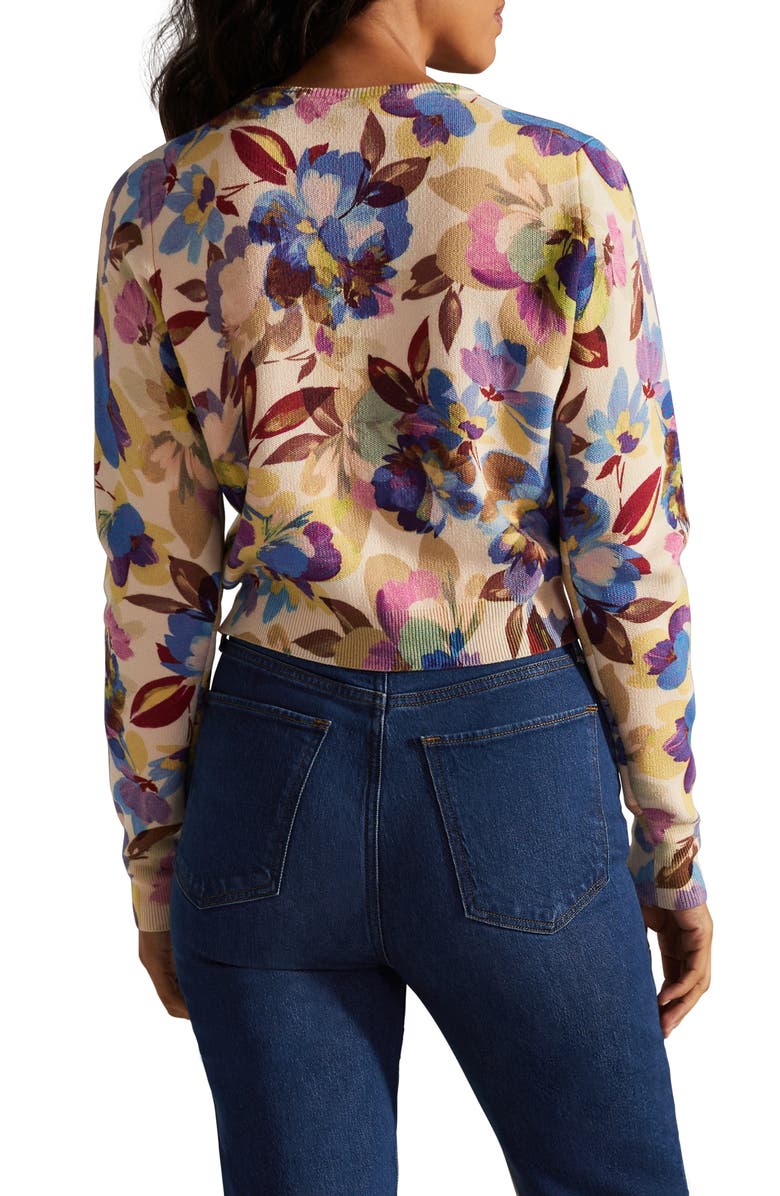 Favorite Daughter The Lana Floral Print Cardigan, Alternate, color, Winter Bloom