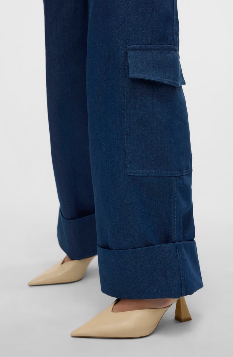 VERO MODA Carla High Waist Cargo Pants, Alternate, color, Blue Indigo