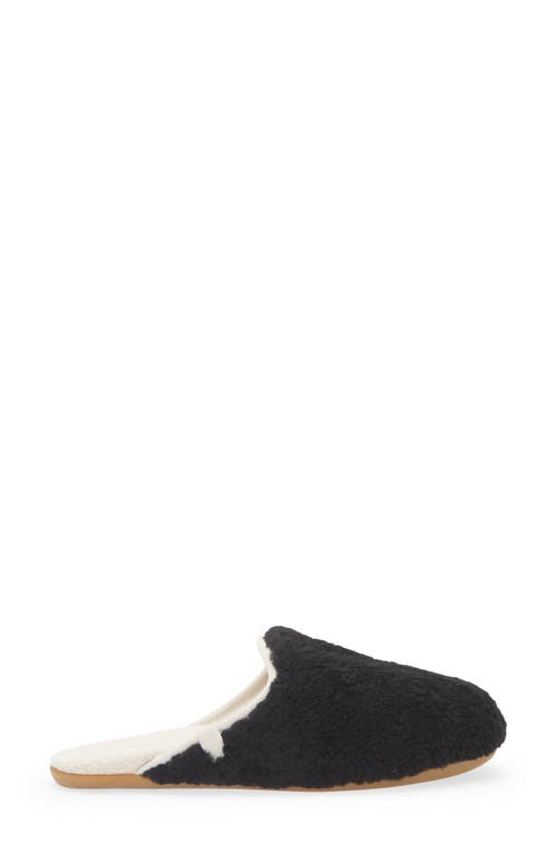 Olukai Hale Slip-on Genuine Shearling Mule In Black