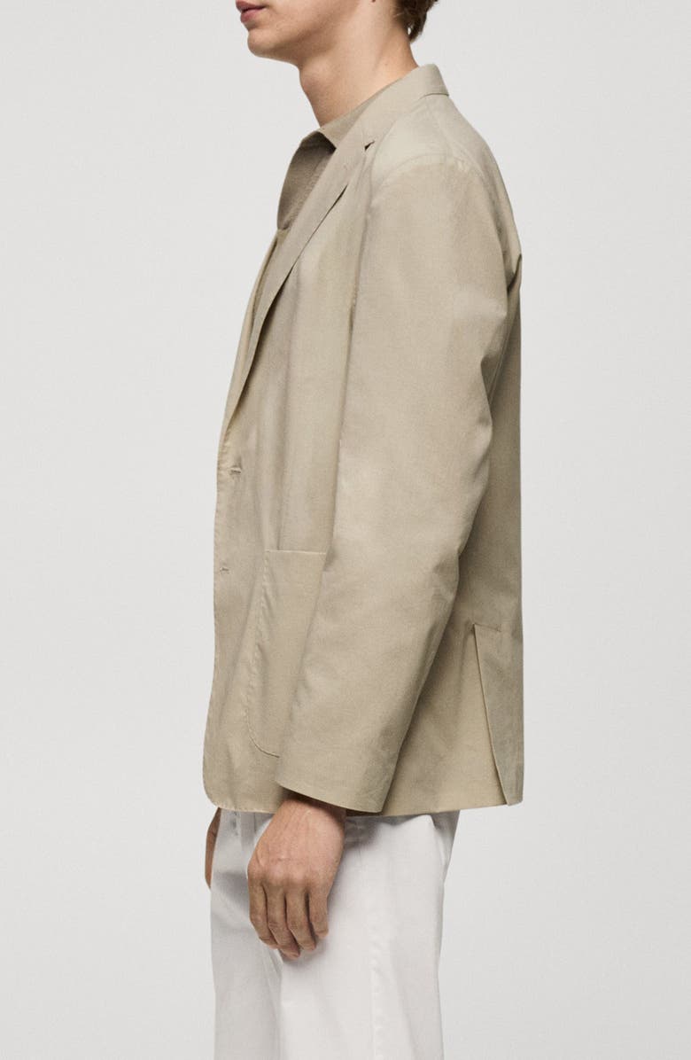 MANGO Lightweight Cotton Sport Coat, Alternate, color, Beige