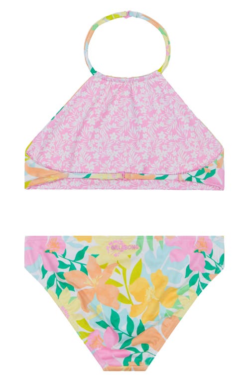 Shop Billabong Kids' Sweet Reversible Two-piece Swimsuit In Salt Crystal