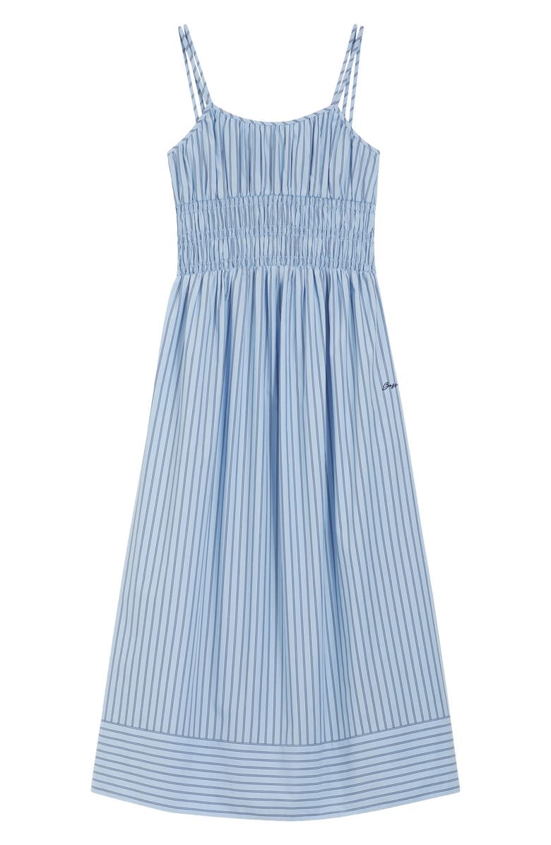 BOSS Orange Stripe Cotton Sundress, Alternate, color, Blue Stripe