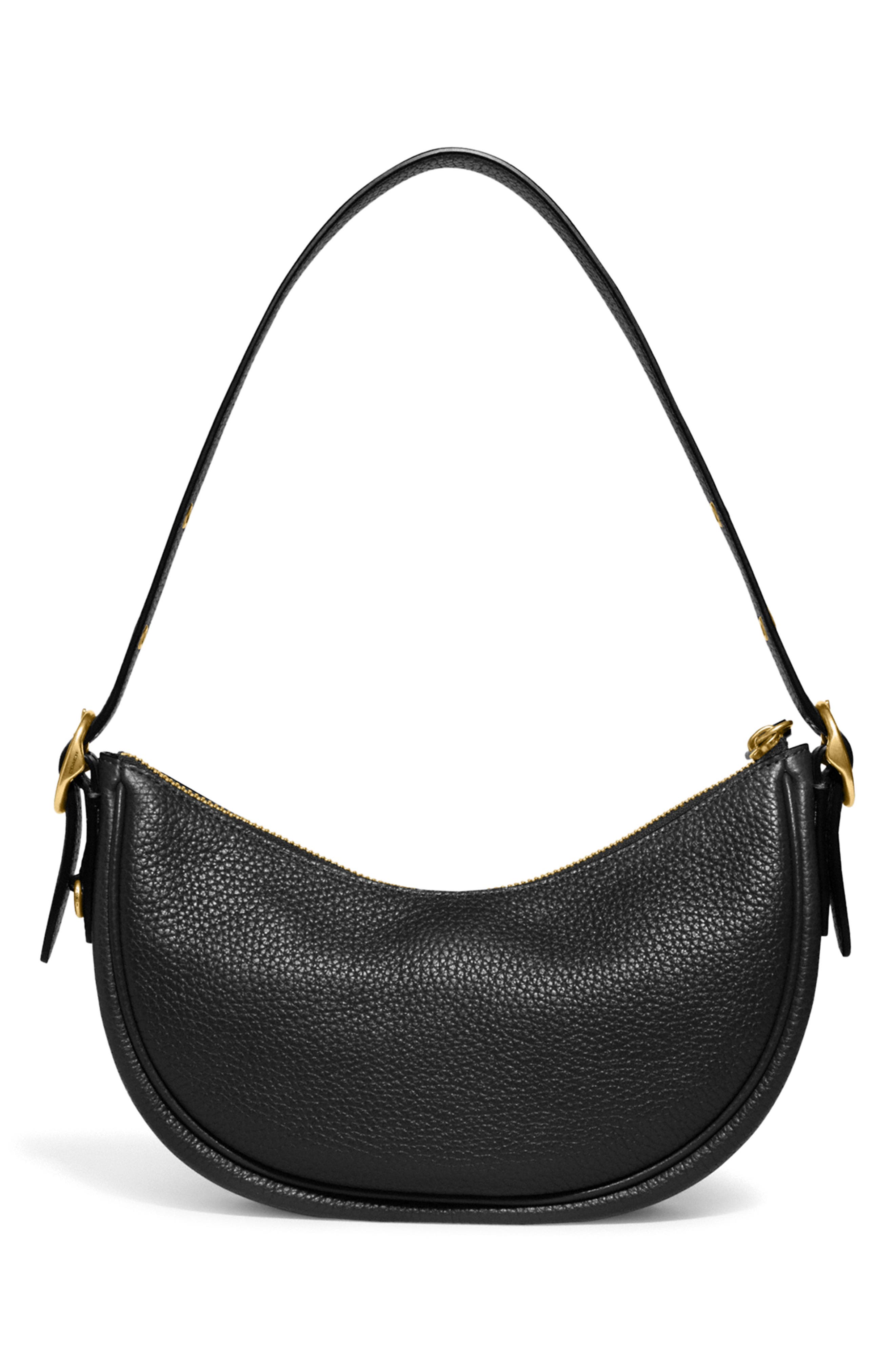 COACH Luna Soft Pebble Leather Shoulder Bag, Alternate, color, 