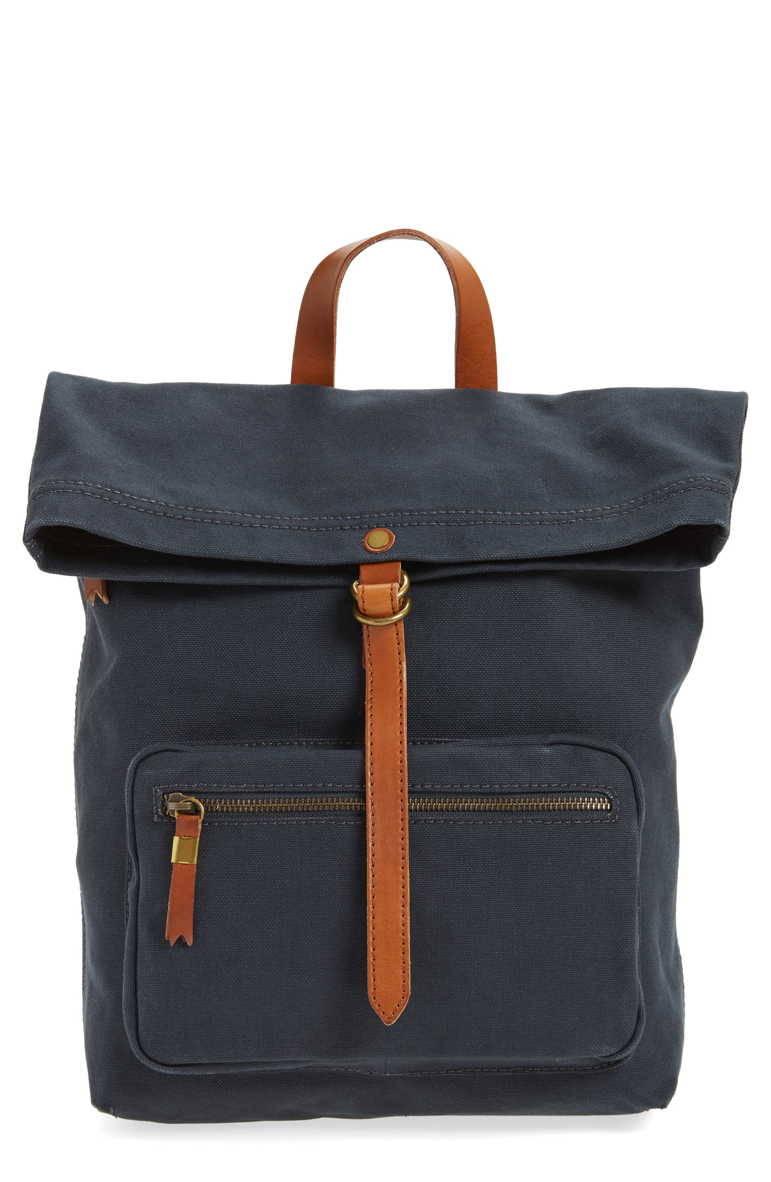 Madewell The Canvas Foldover Backpack, Main, color, 