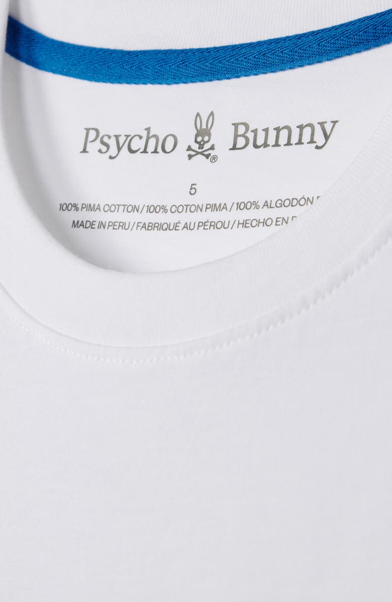 Psycho Bunny Vincent Pima Cotton Graphic T-Shirt, Alternate, color, White