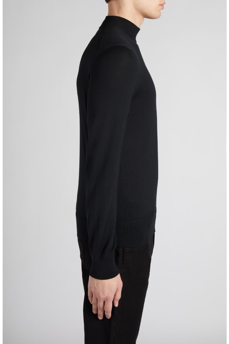 Cashmere & Silk Crewneck Sweater, Alternate, color, BLACK