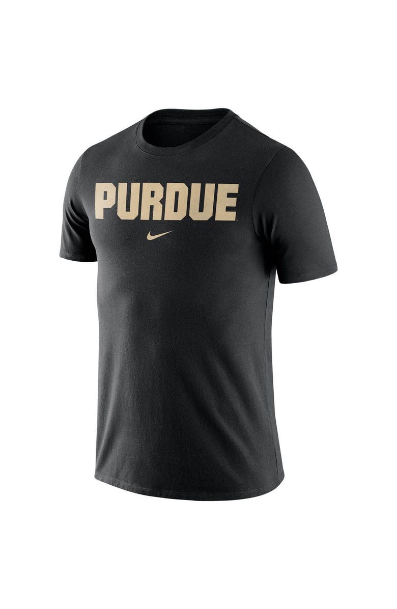 Nike Men's Nike Black Purdue Boilermakers Essential Wordmark T-Shirt, Alternate, color, 