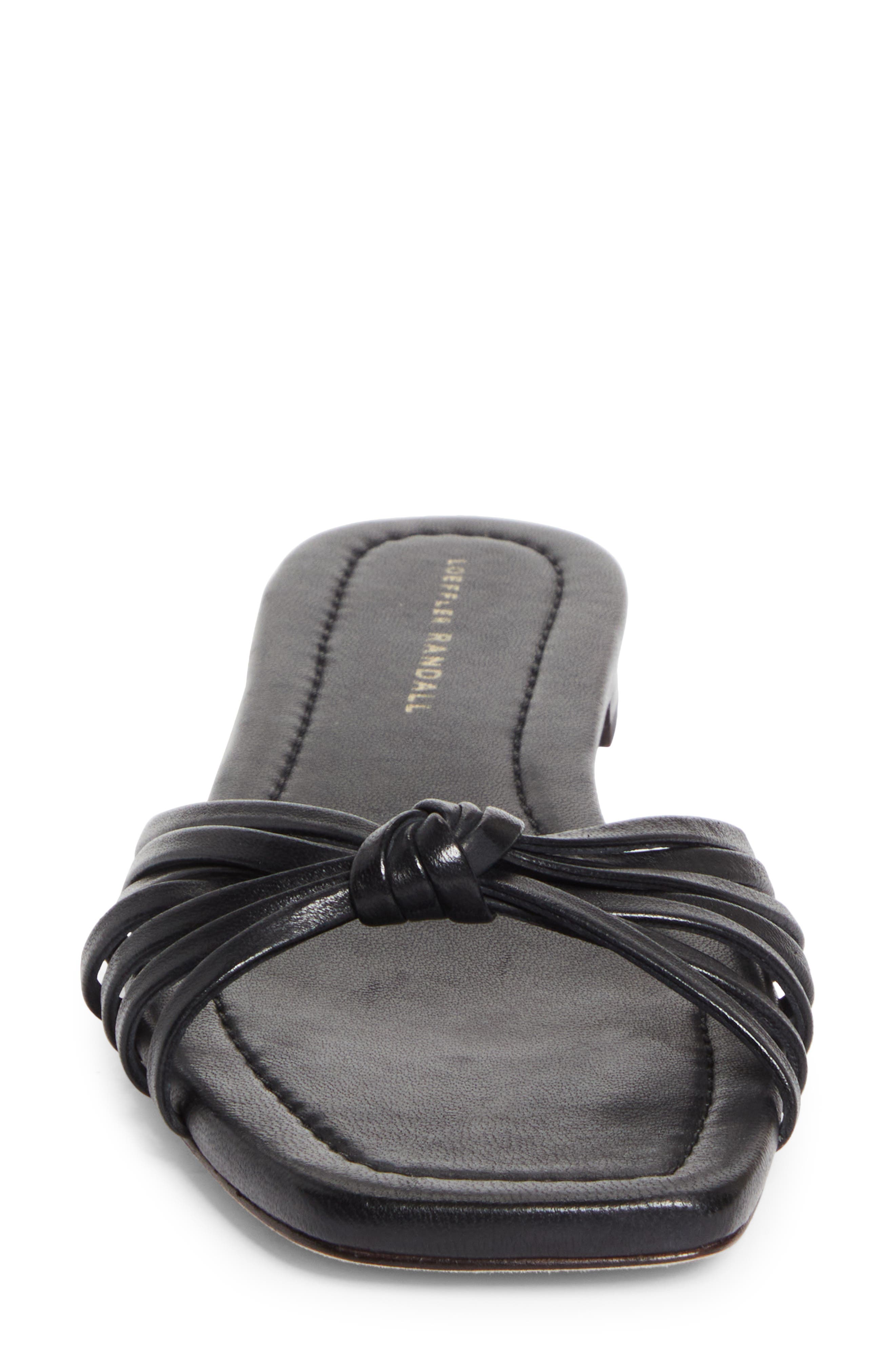 Loeffler Randall Izzie Knotted Slide Sandal, Alternate, color, Black