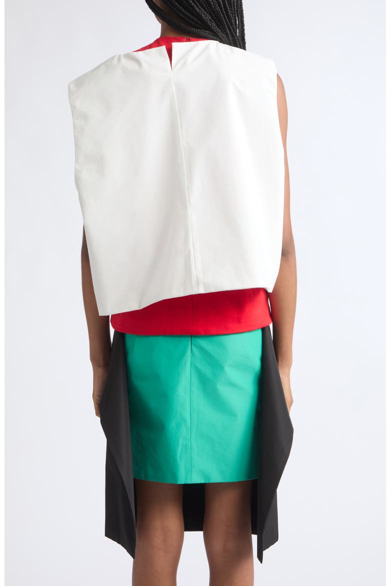 Double Layer Top, Alternate, color, WHITE/ RED