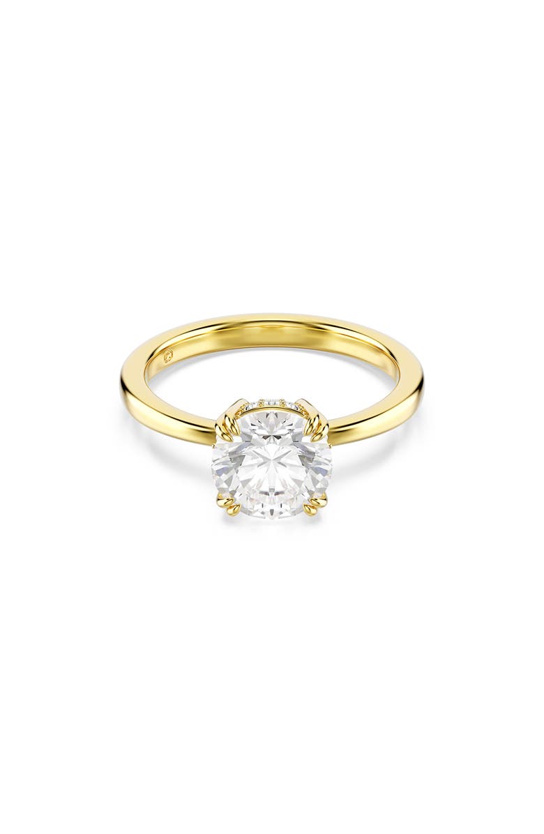 Swarovski Stilla Ring, Main, color, Gold/ White