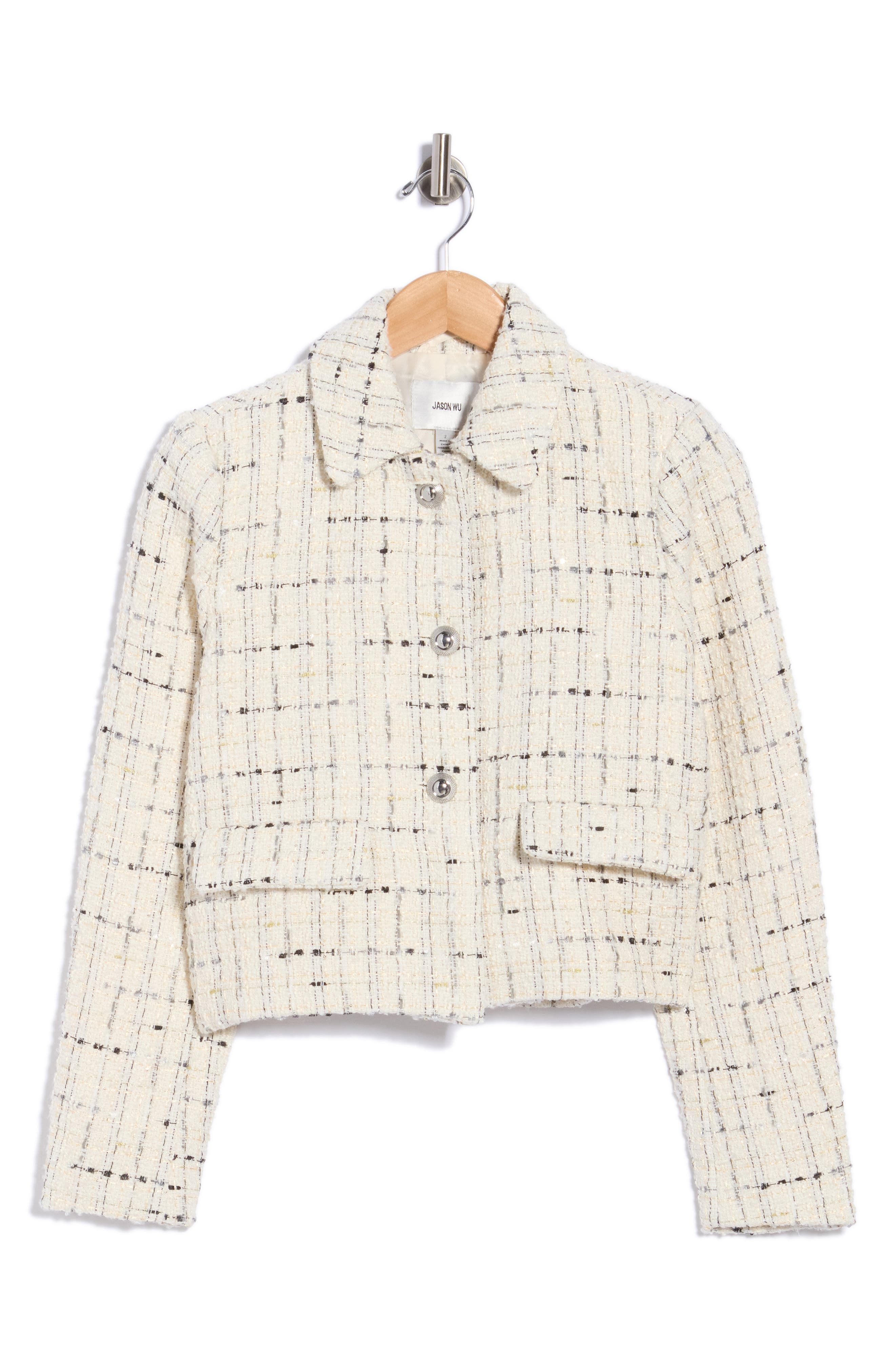 Textured Cropped Blazer