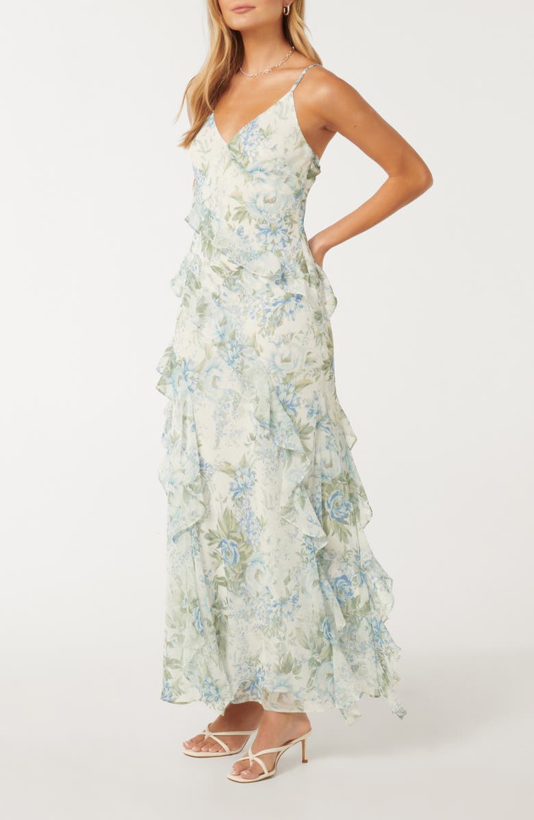 Ever New Poppy Floral Ruffle Maxi Dress, Alternate, color, 