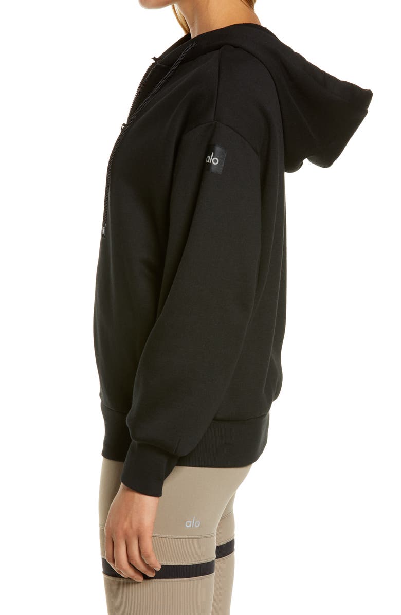 Alo Hype Full Zip Hoodie, Alternate, color, 