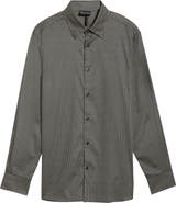 Emporio Armani Bird's Eye Stretch Button-Up Shirt