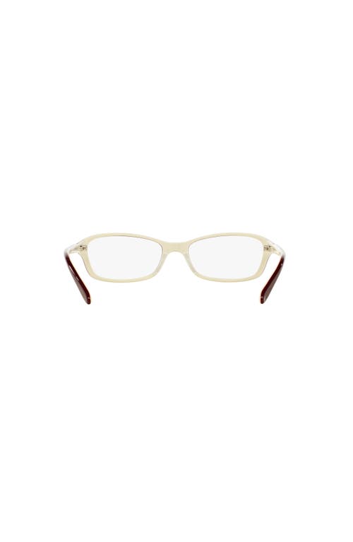 Oakley 52mm Rectangle Optical Glasses In Brown