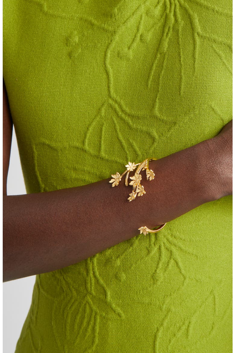 Cherry Blossom Cuff Bracelet, Alternate, color, YELLOW