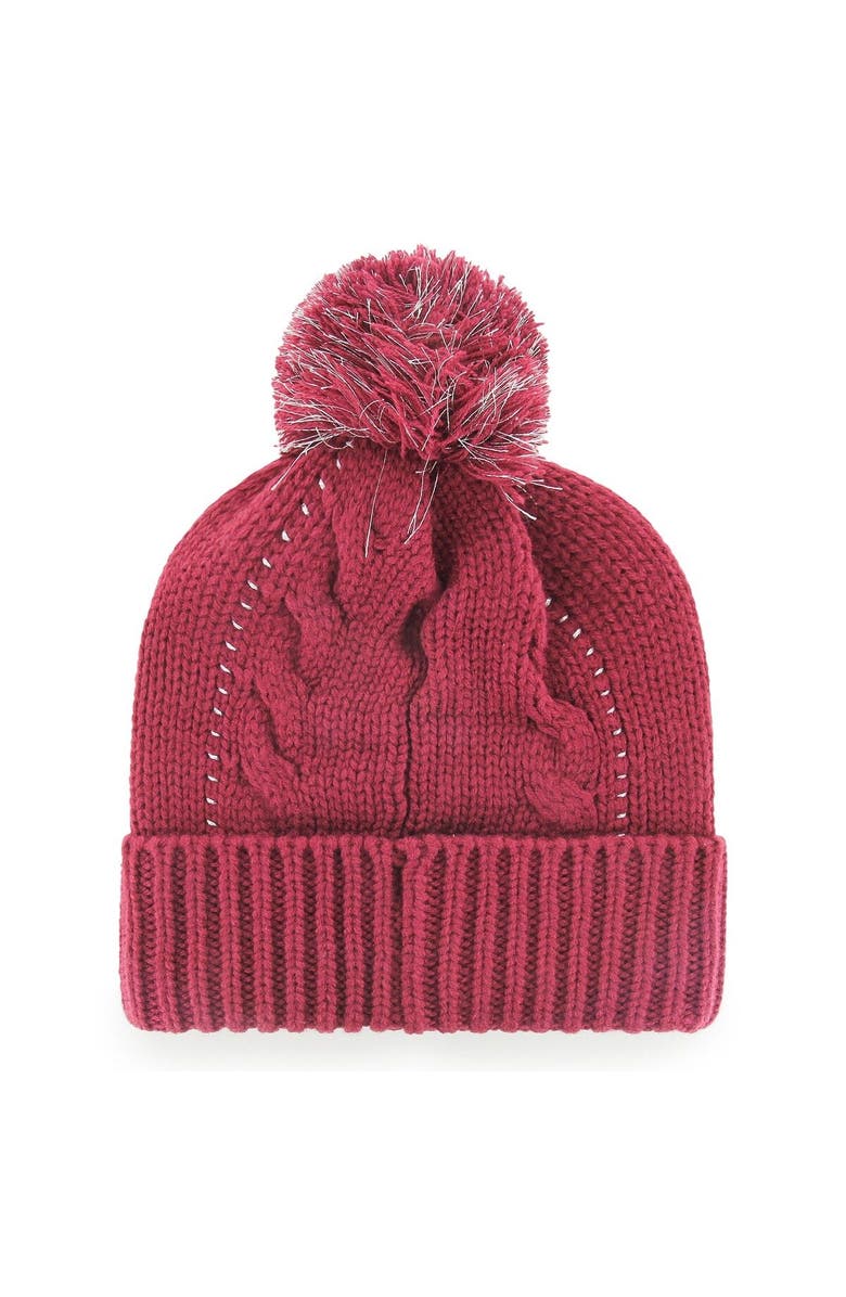 '47 Women's '47 Burgundy Washington Commanders Bauble Cuffed Knit Hat with Pom, Alternate, color, 