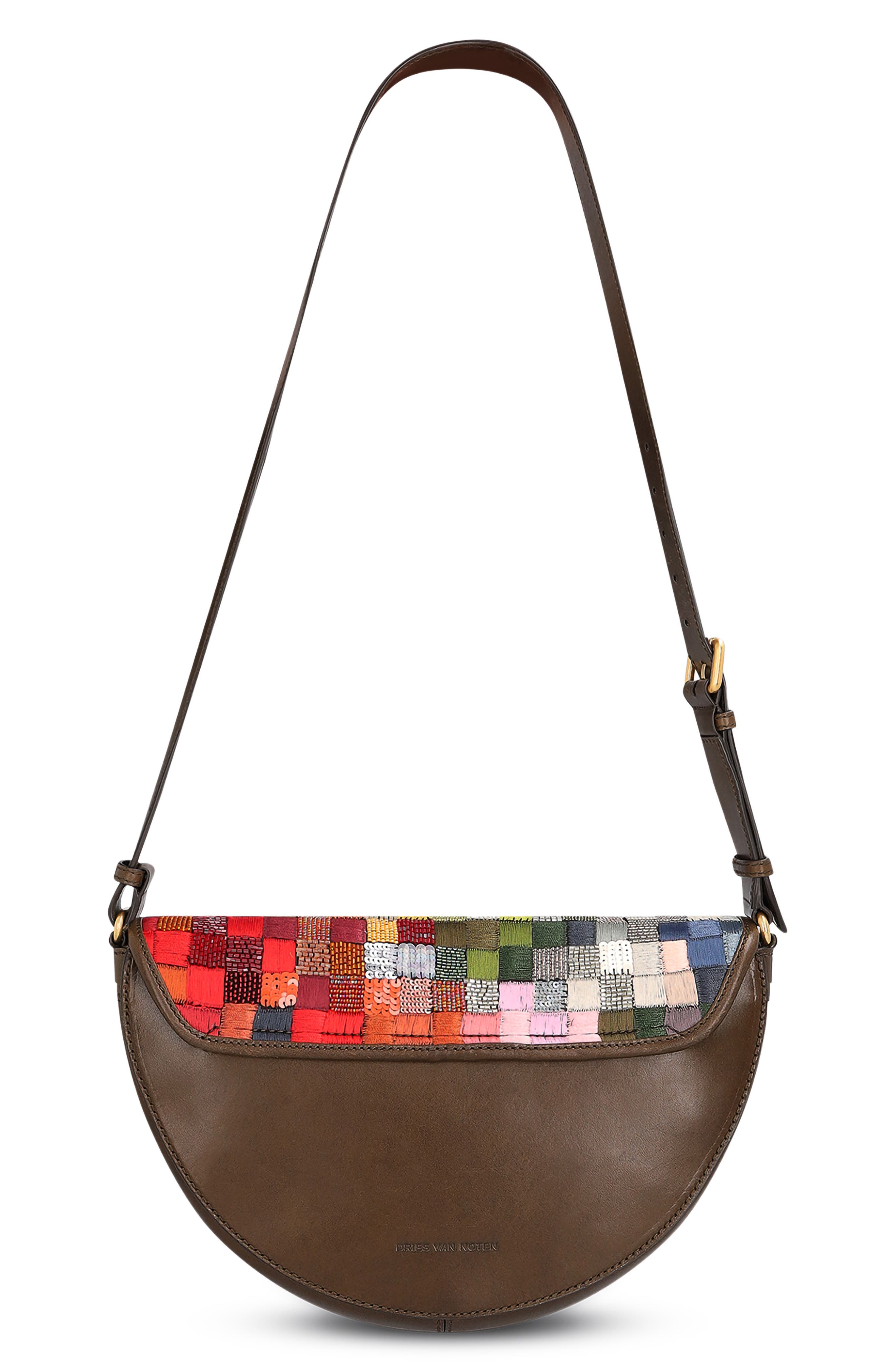 Embellished Silk & Viscose Shoulder Bag, Alternate, color, MULTI 980
