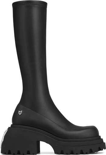 【Naked Wolfe】Sin Black Stretch/厚底ストレッチブーツ/9cm Secret Black