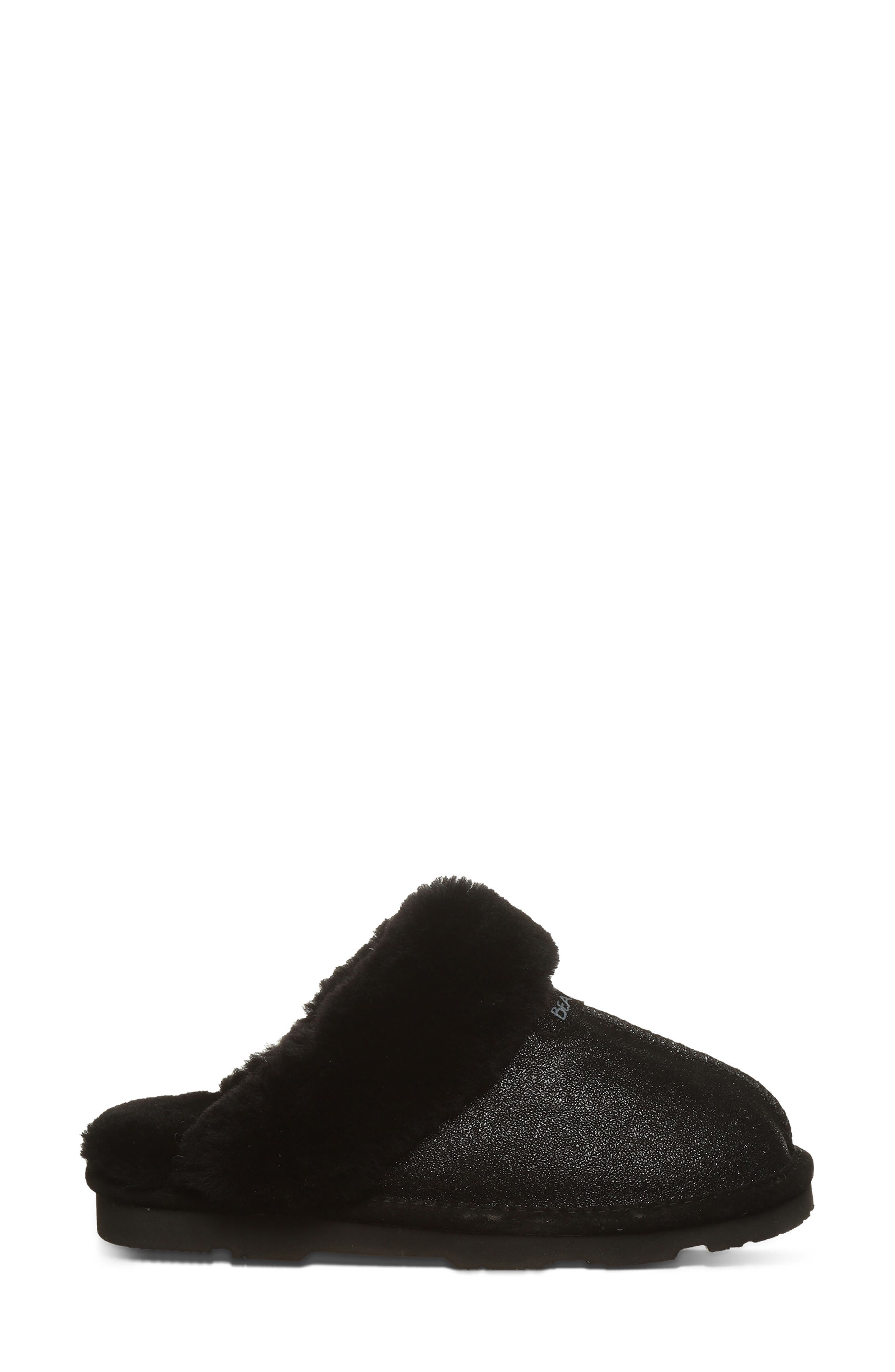 BEARPAW Loki Leopard Print Faux Shearling Lined Suede Slipper, Alternate, color, 