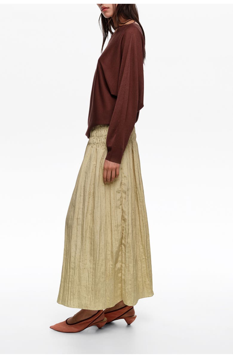 Bimba y Lola Mini Dots Ruched Flare Skirt, Alternate, color, Dots Mini Olive