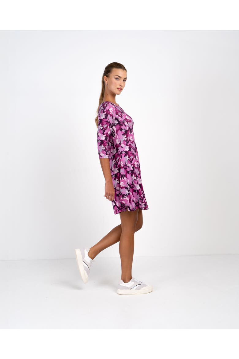 Brushed Floral Dress, Alternate, color, Amethyst Floral