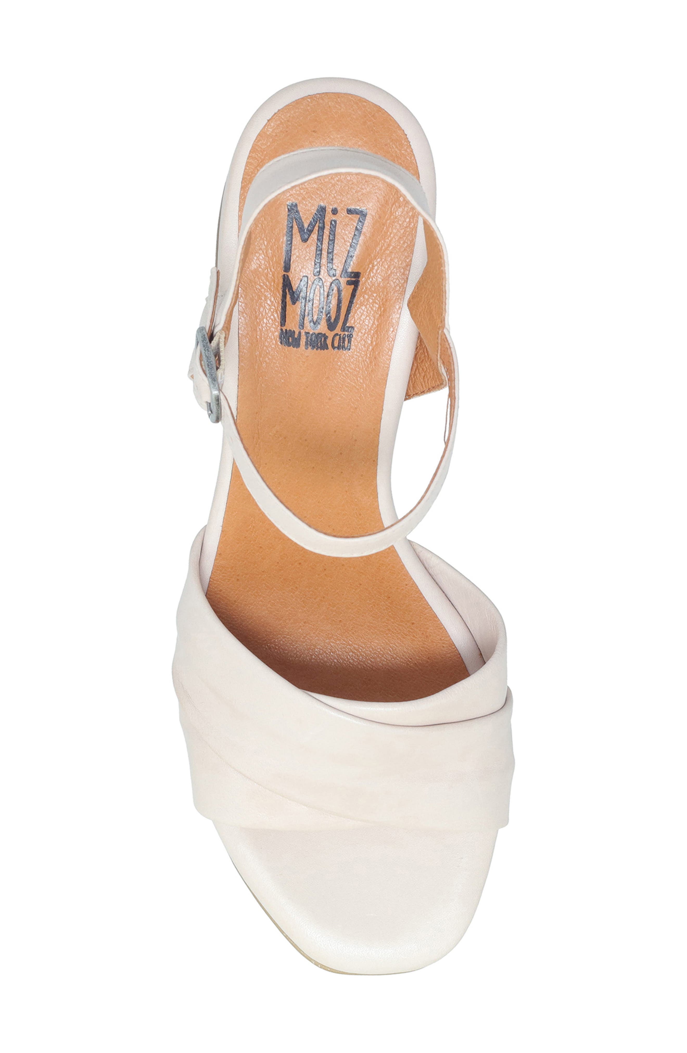 Miz Mooz Bela Block Heel Sandal, Alternate, color, Cream