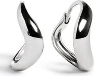 Monica Vinader Swirl Huggie Hoop Earrings