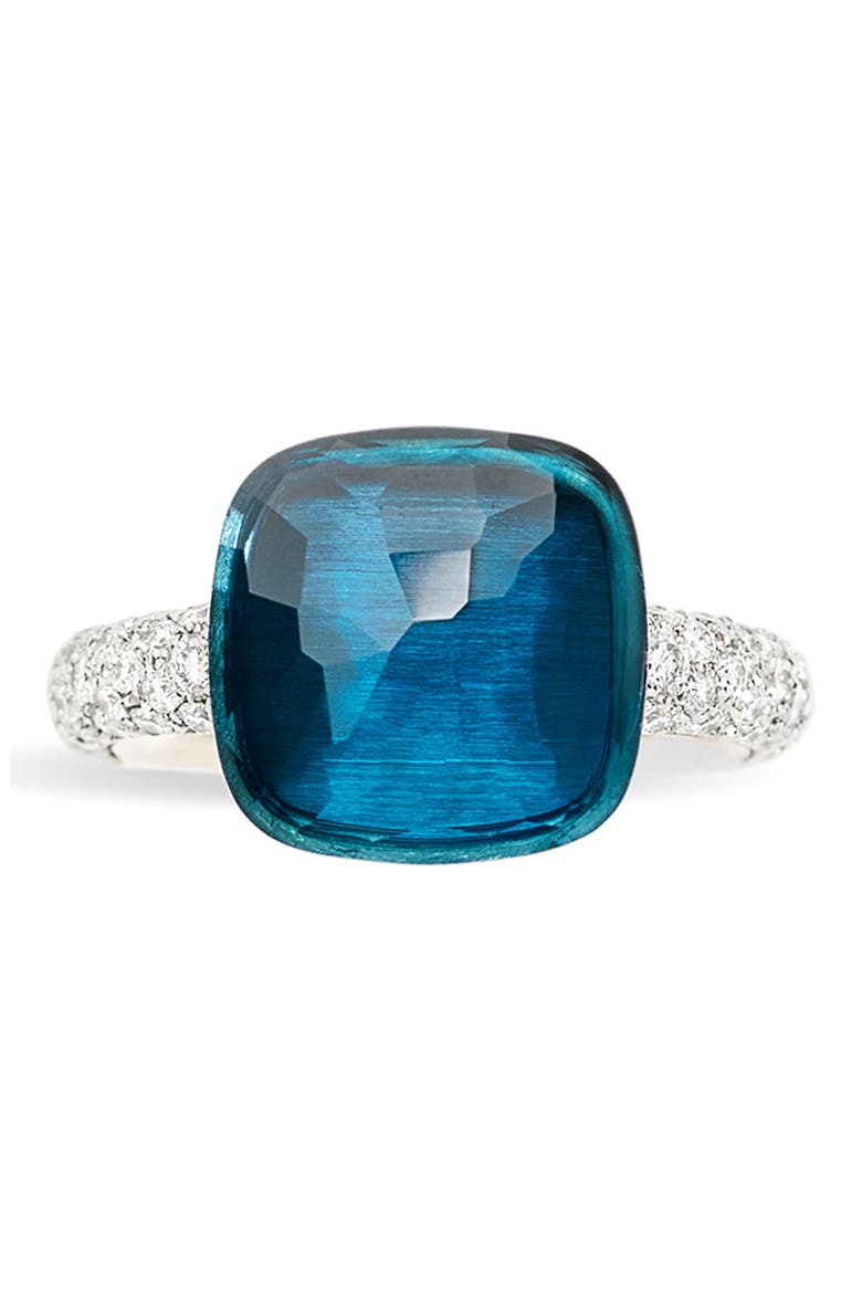 Nudo Maxi Ring, Alternate, color, WHITE/ ROSE GOLD/ BLUE TOPAZ