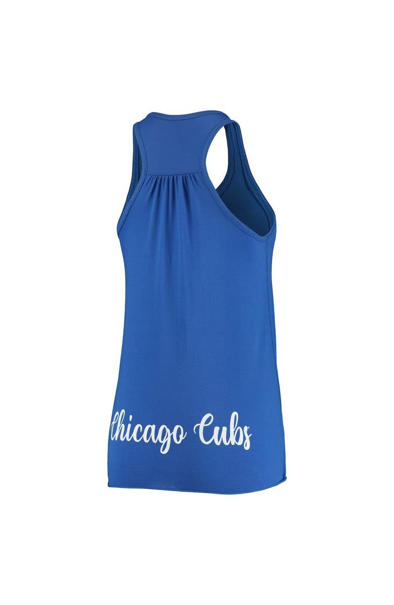 SOFT AS A GRAPE Women's Soft as a Grape Royal Chicago Cubs Front & Back Tank Top, Alternate, color, 
