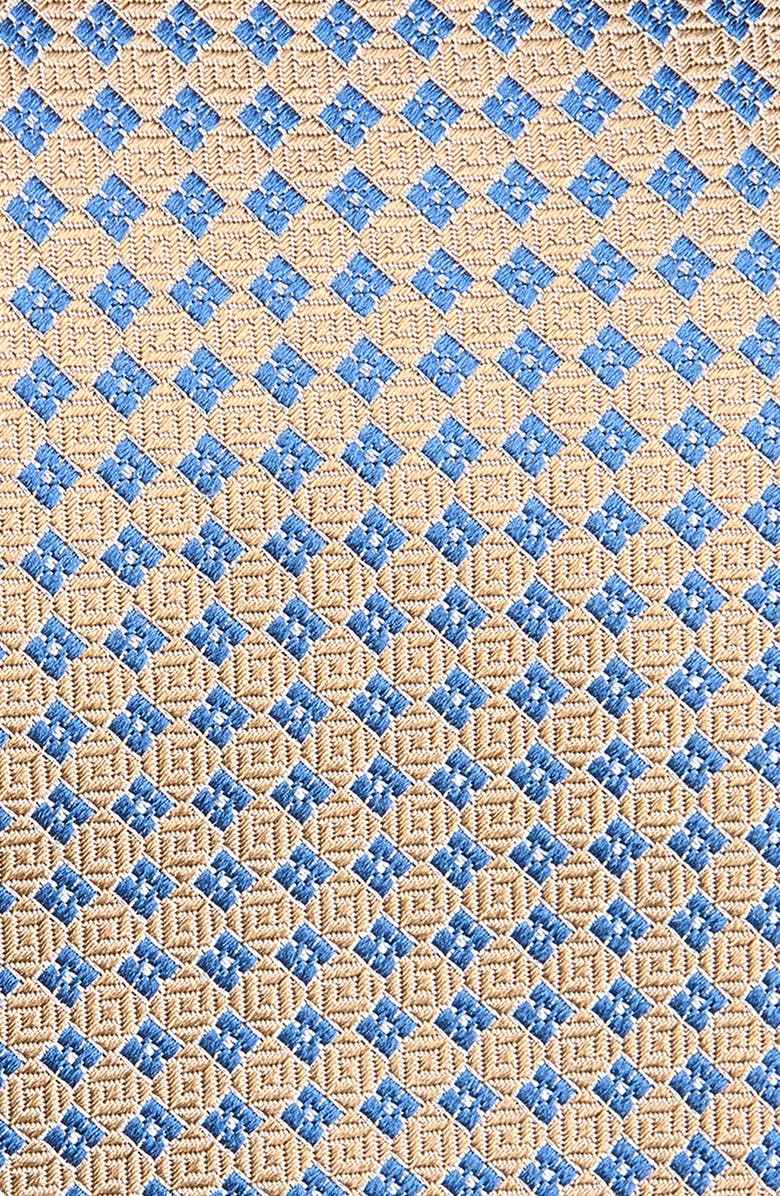 David Donahue Neat Diamond Silk Jacquard Tie, Alternate, color, Cocoa