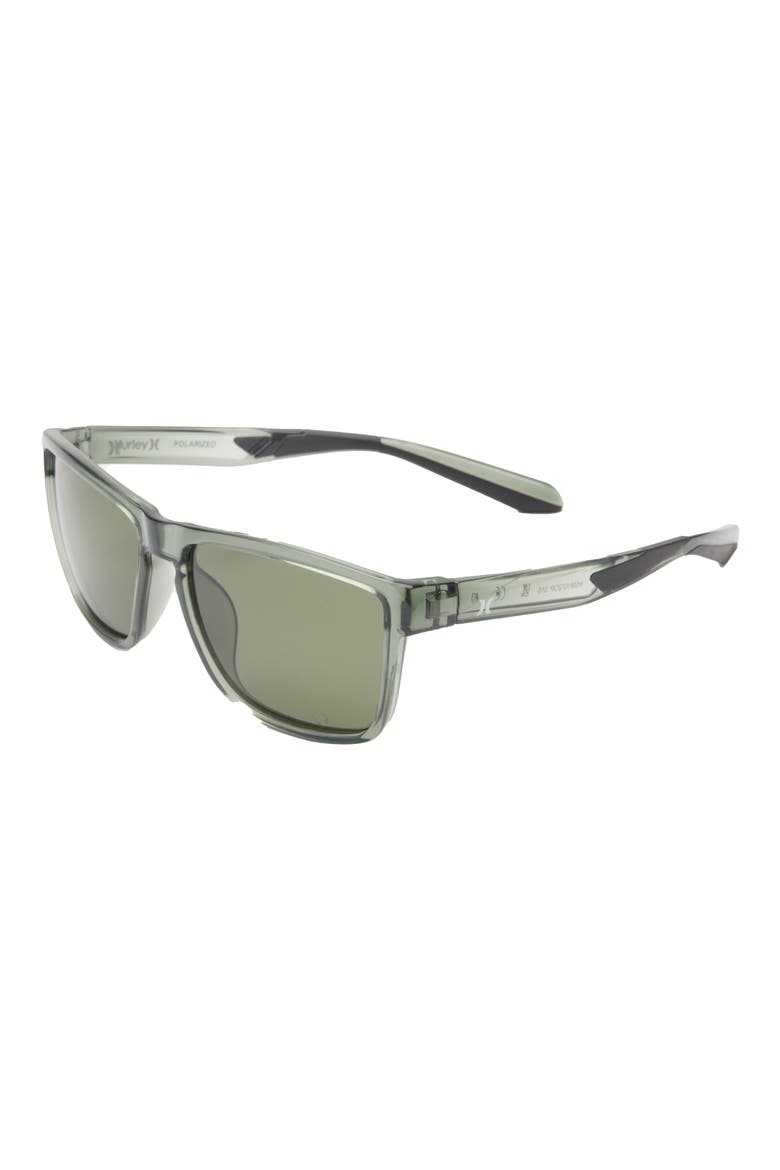 58mm Square Sunglasses, Alternate, color, DEEP OLIVE
