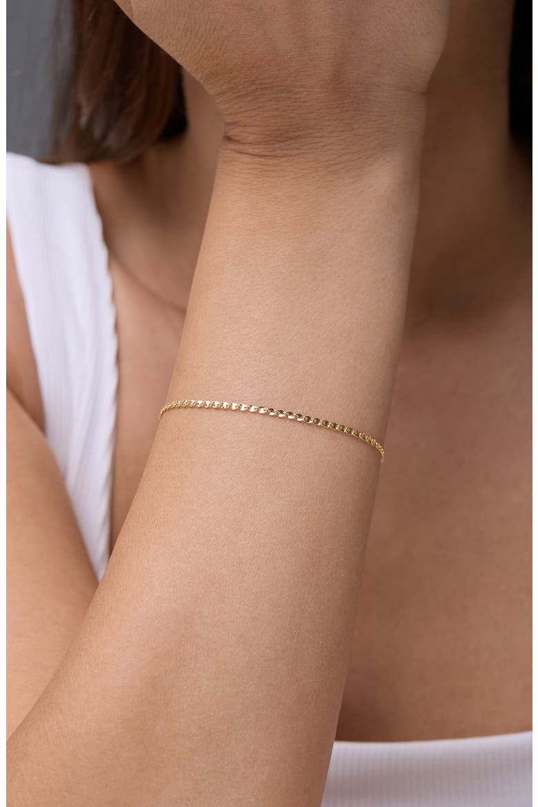 14K Gold Flat Link Chain Bracelet, Alternate, color, 14K YELLOW GOLD
