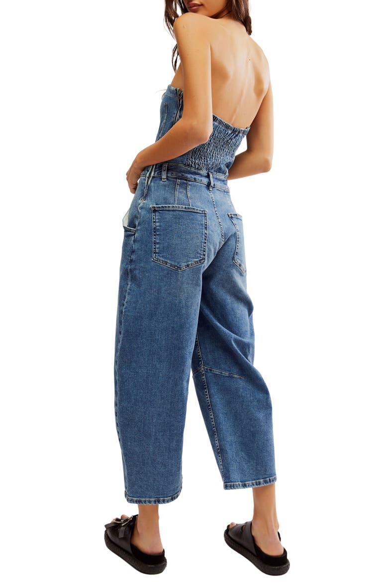 Je Suis Pret Barrel Leg Jumpsuit, Alternate, color, PETIT BLUE