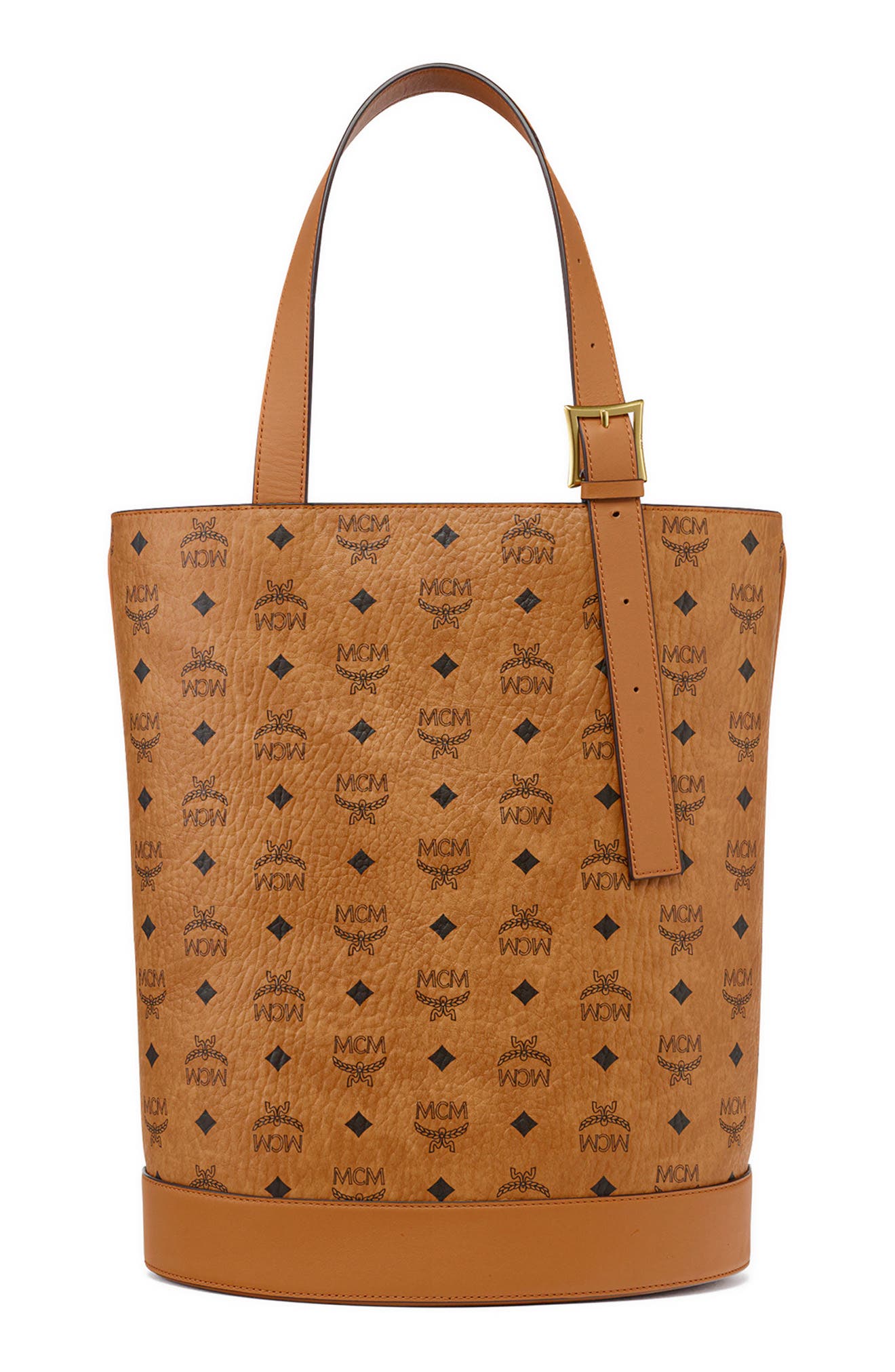 MCM Medium Aren Visetos Coated Canvas Tote, Alternate, color, 