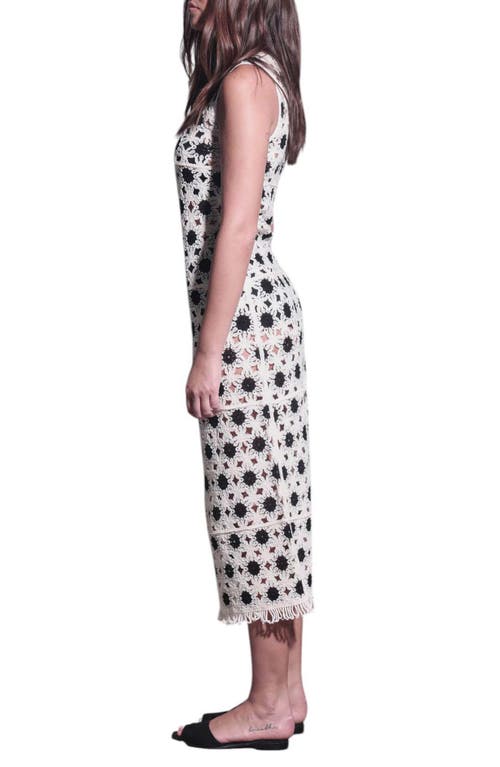 Shop Walter Baker Brianna Openwork Maxi Dress In Cream Black