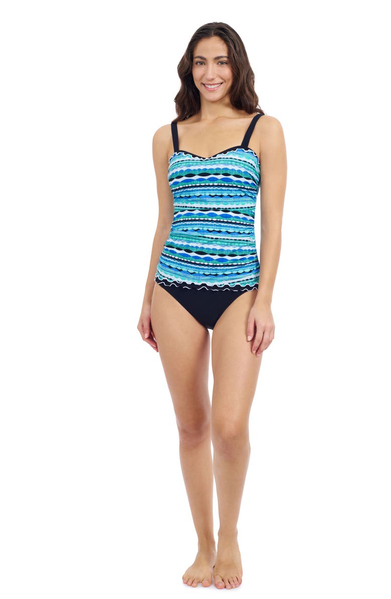 Profile by Gottex Bachata D Cup Tricolore Tankini, Main, color, 