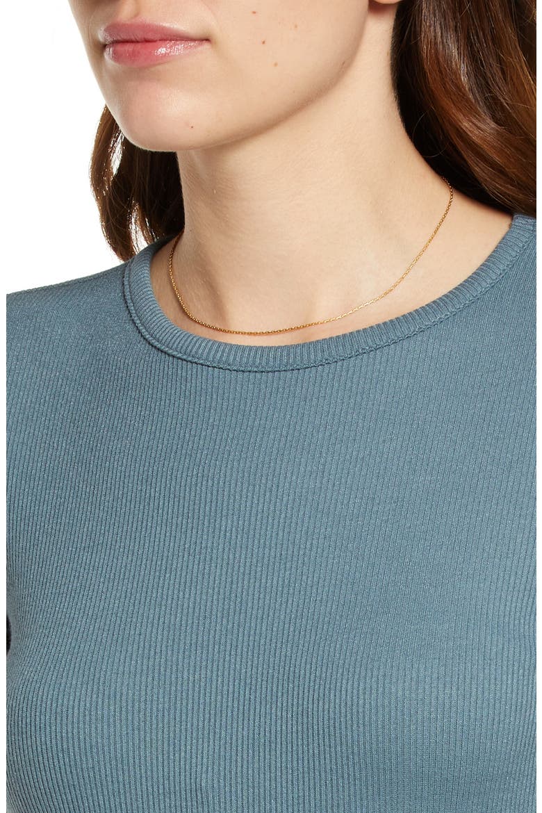 Ribbed Midi Dress, Alternate, color, BLUE WEATHER