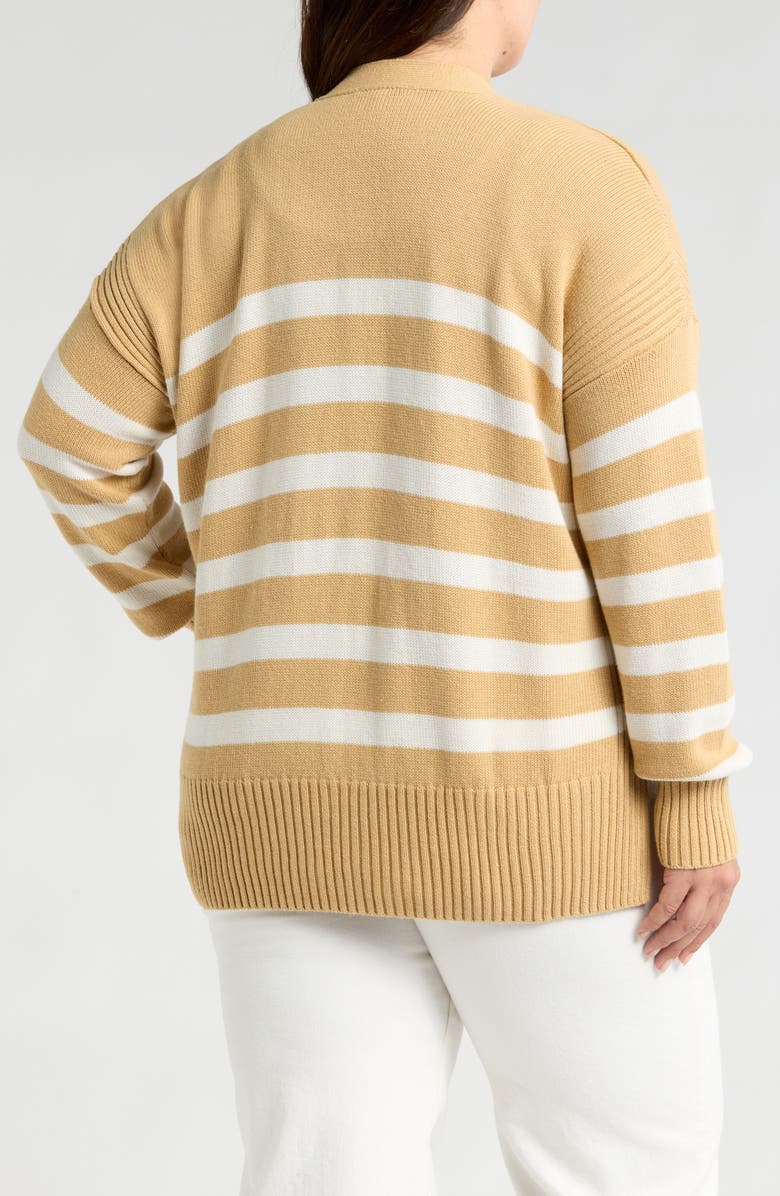 Madewell Stripe Cotton Blend Cardigan, Alternate, color,