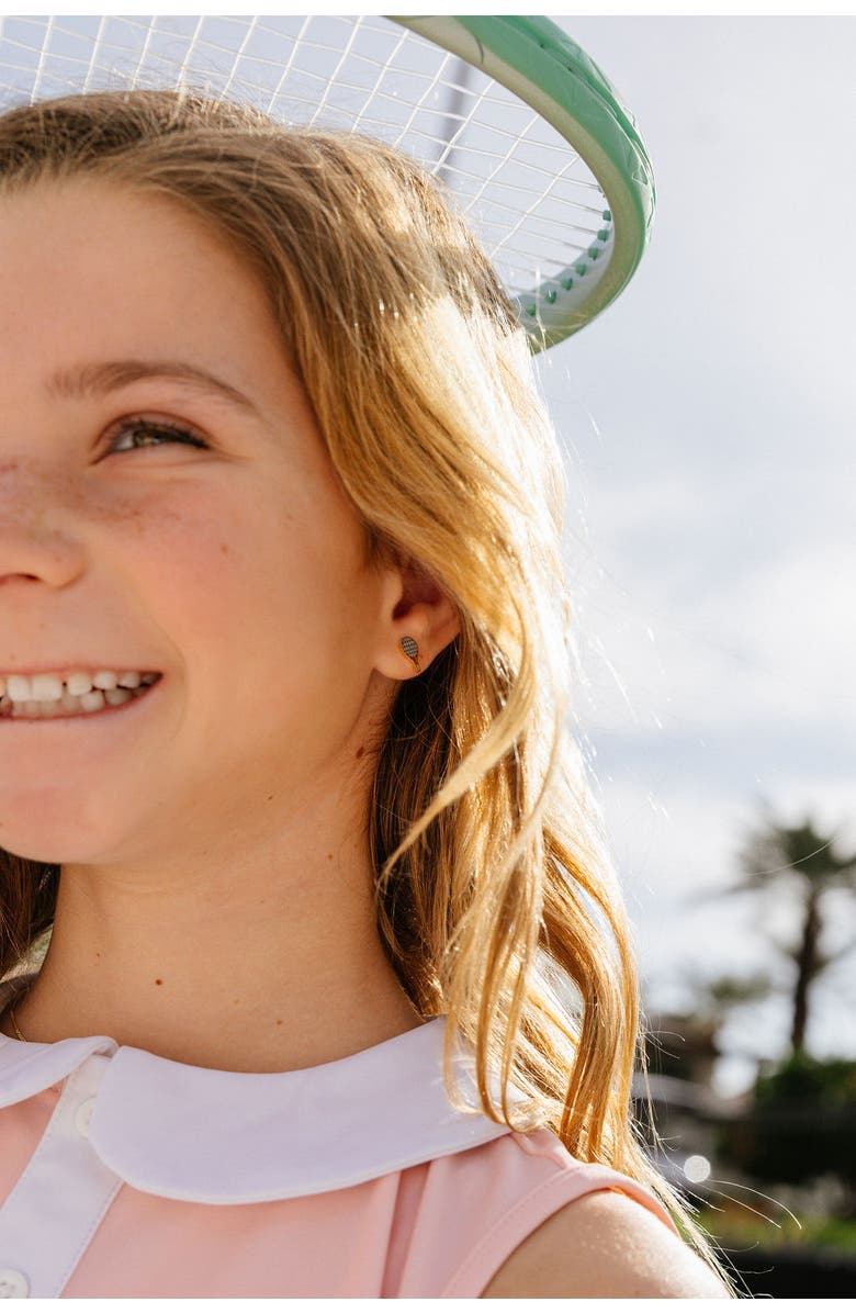 Pip Pop Tennis Racquet Stud Earring, Alternate, color, Gold