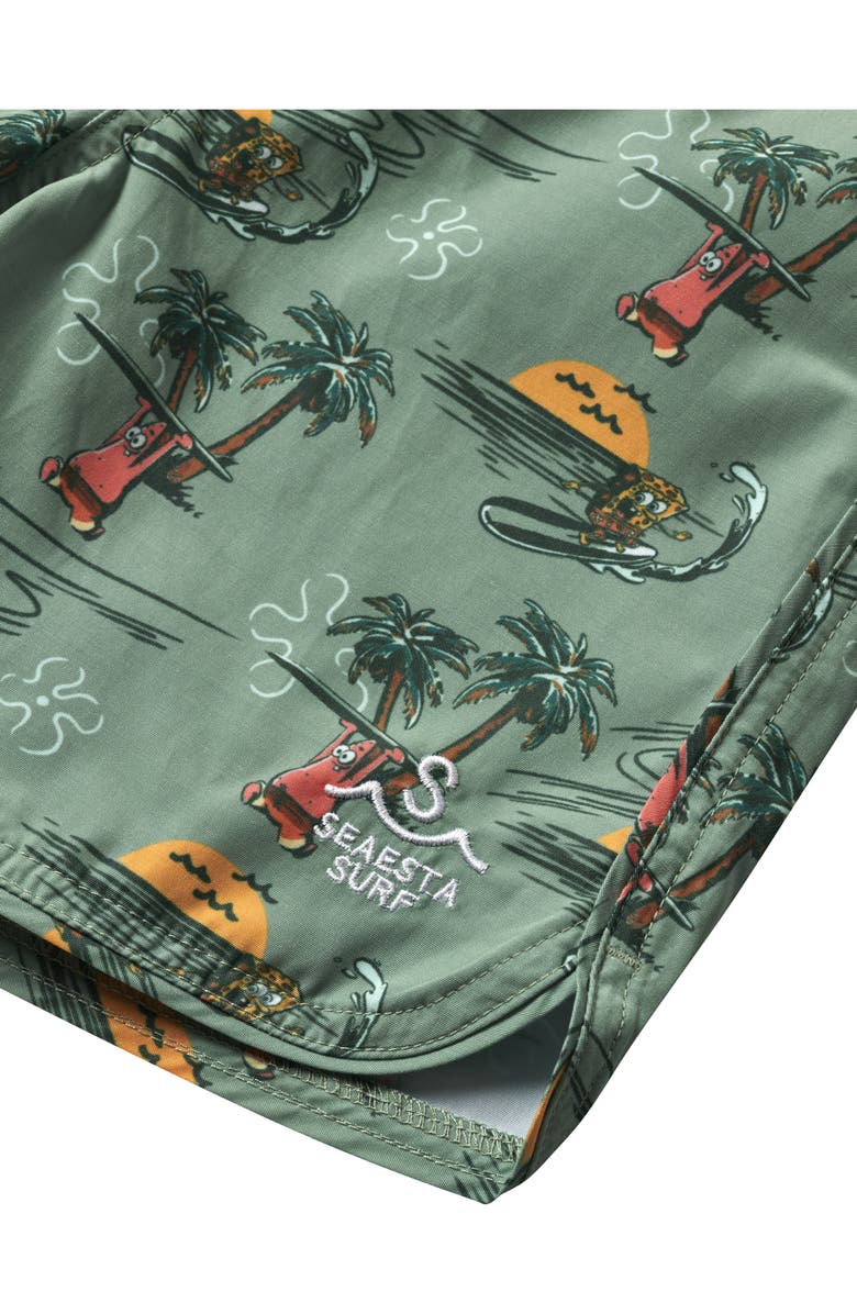 SEAESTA SURF x SpongeBob<sup>®</sup> Kids' Retro Style Board Shorts, Alternate, color, 