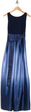 SLNY Ombrè Satin Woven Gown