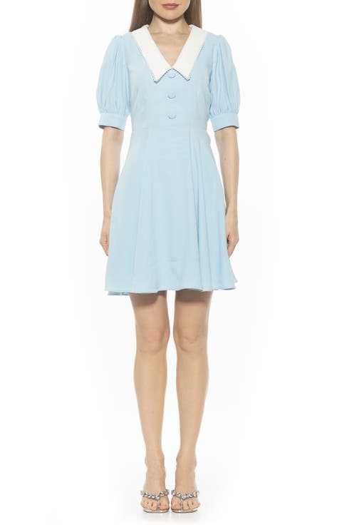 Carys Puff Sleeve Fit & Flare Dress