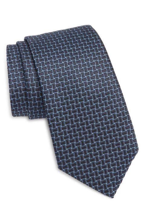 Geometric Silk Tie