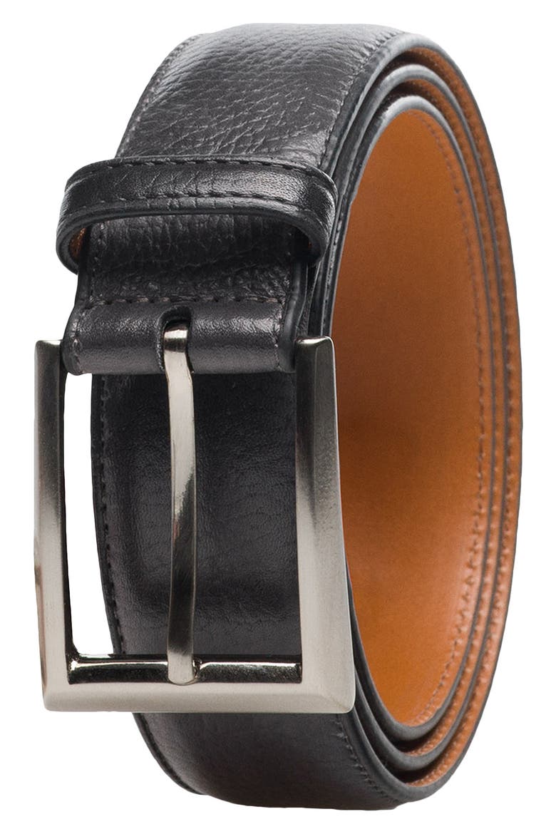 Rocas Leather Belt, Alternate, color, GREY