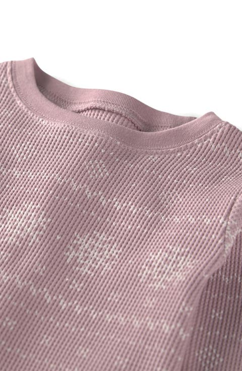 Fitted Two-Piece Waffle Pajamas