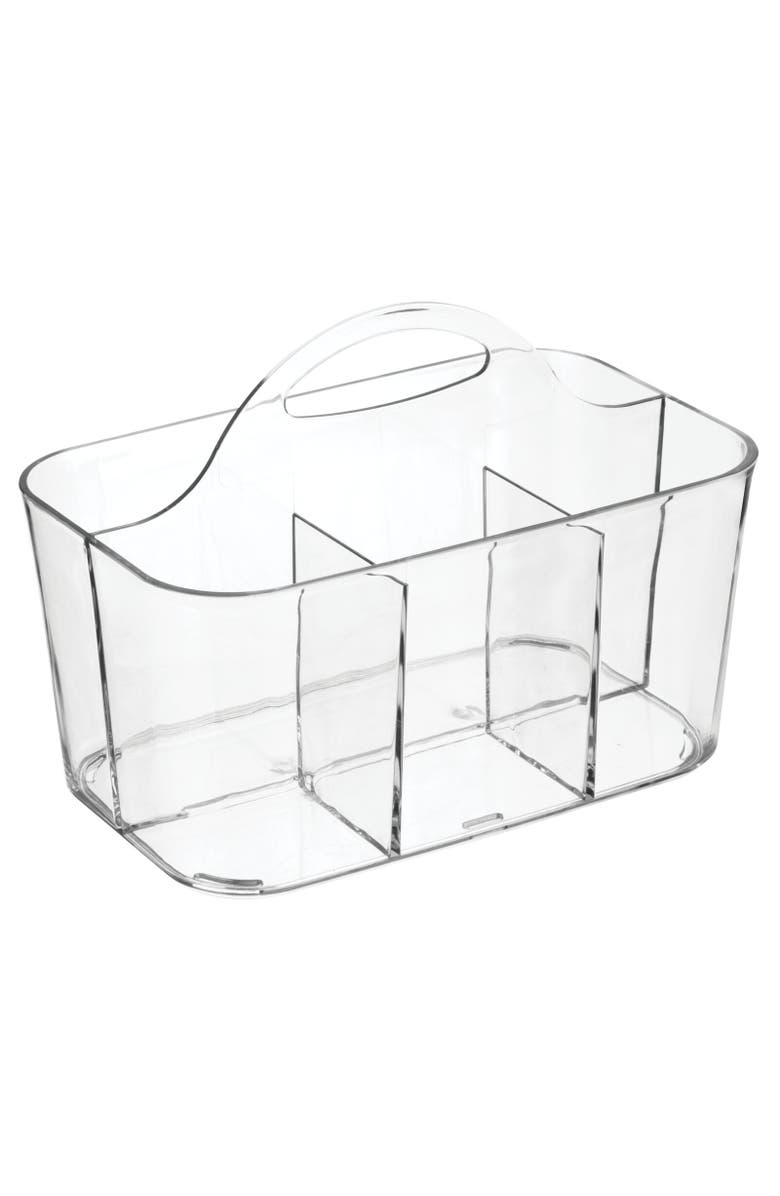 mDesign Plastic Shower Caddy Storage Organizer Basket with Handle, Alternate, color, 