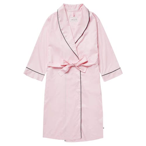 The Cat's Pajamas Luxe Pima Shawl Collar Robe In Pink