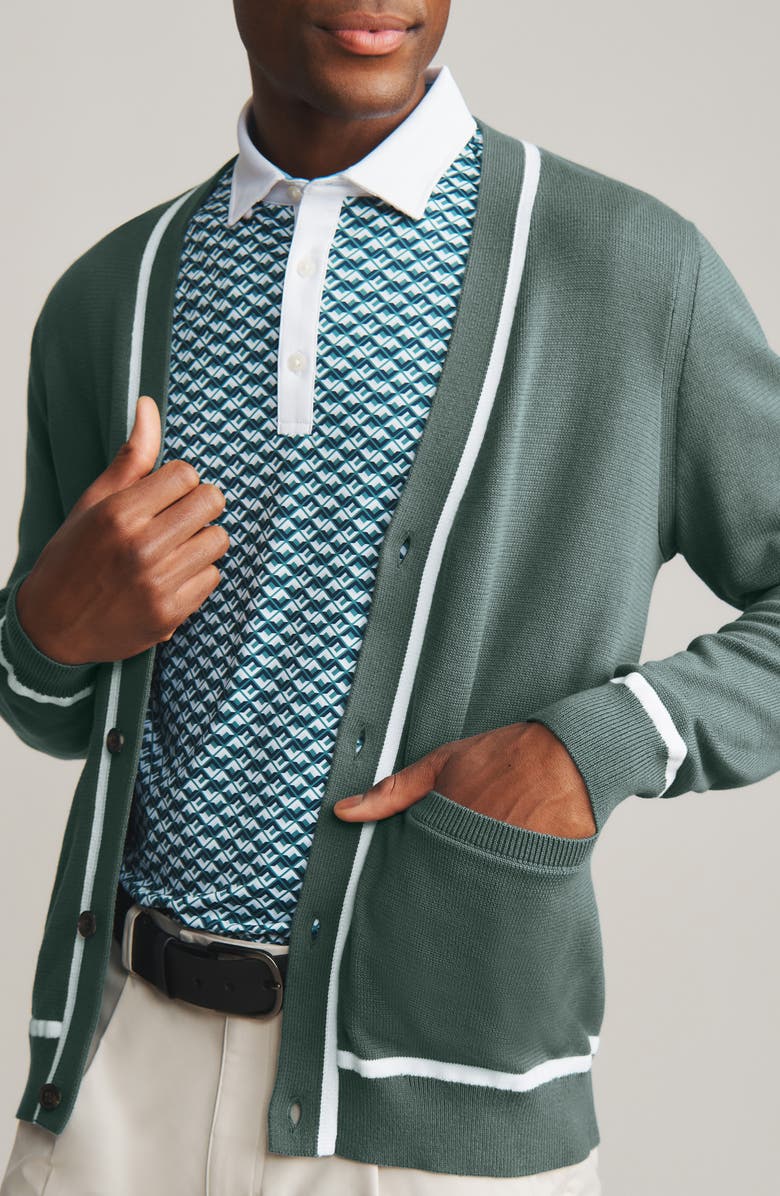 Rhone Earl V-Neck Golf Cardigan, Alternate, color,
