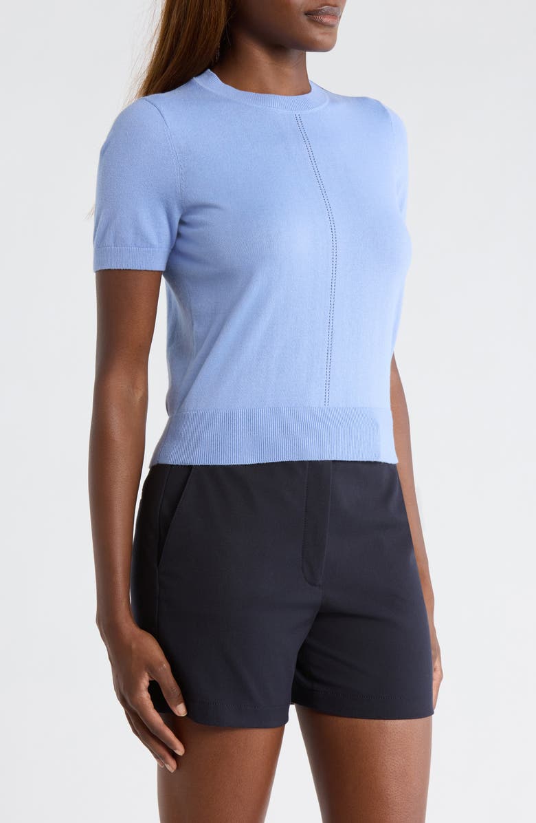 G/FORE Cooling Cotton Blend Short Sleeve Crewneck Sweater, Alternate, color, Willow